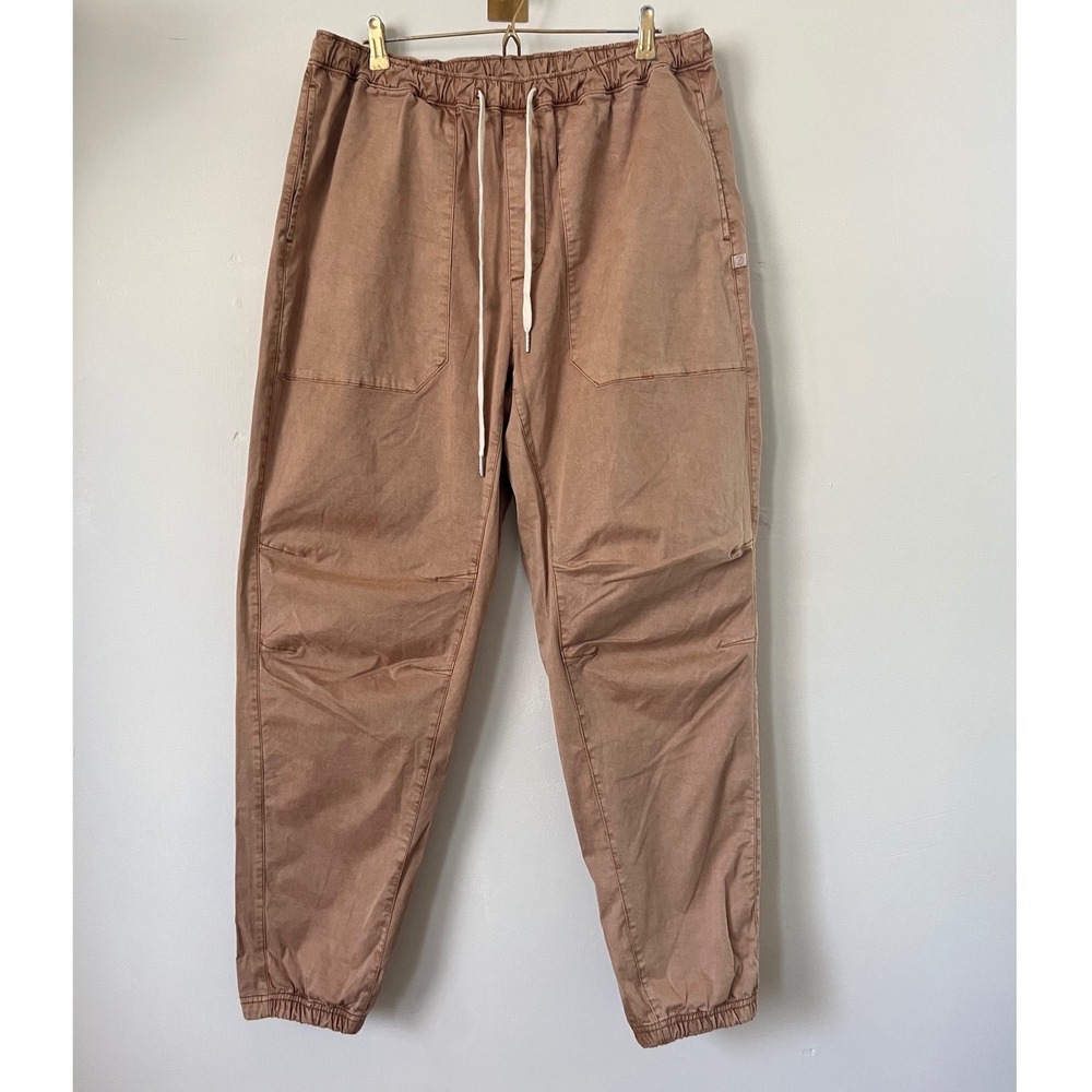 Standard Cloth Mens Cotton Joggers XL Tan Neutral Streetwear Drawstring Pants